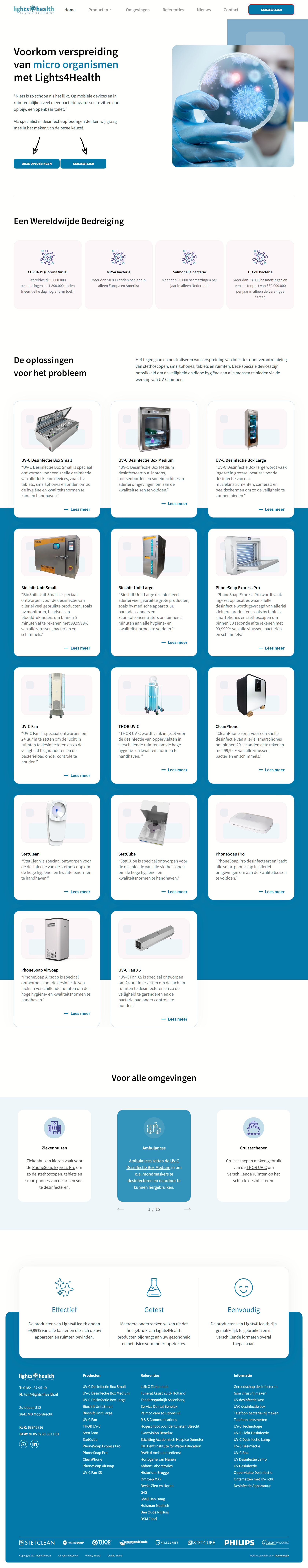 Lights4health website