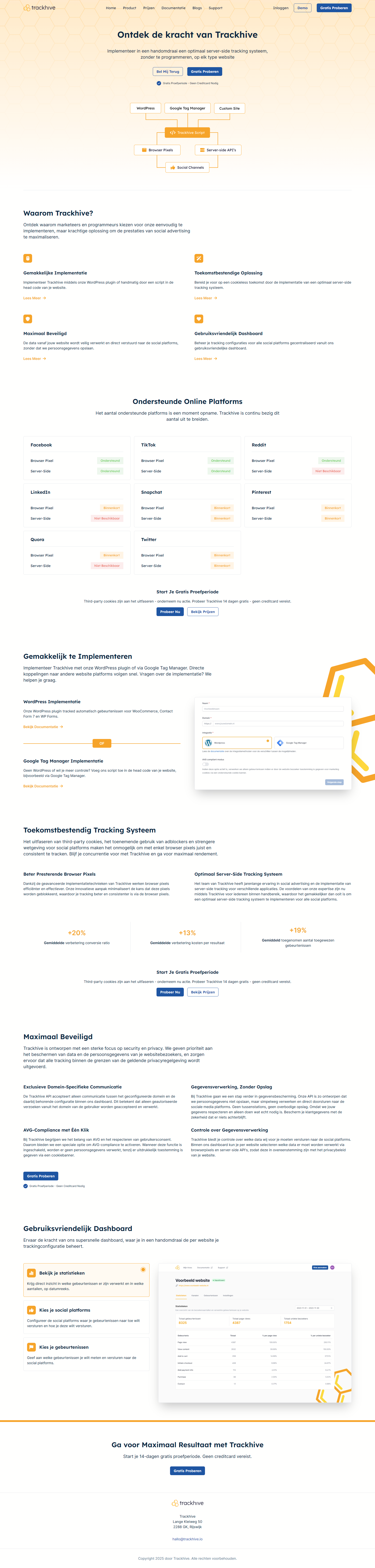 Trackhive website